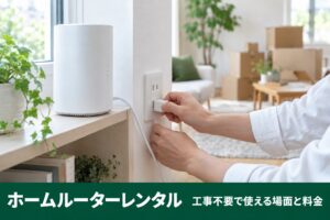 ホームルーターレンタルとは？工事不要で使える場面と料金