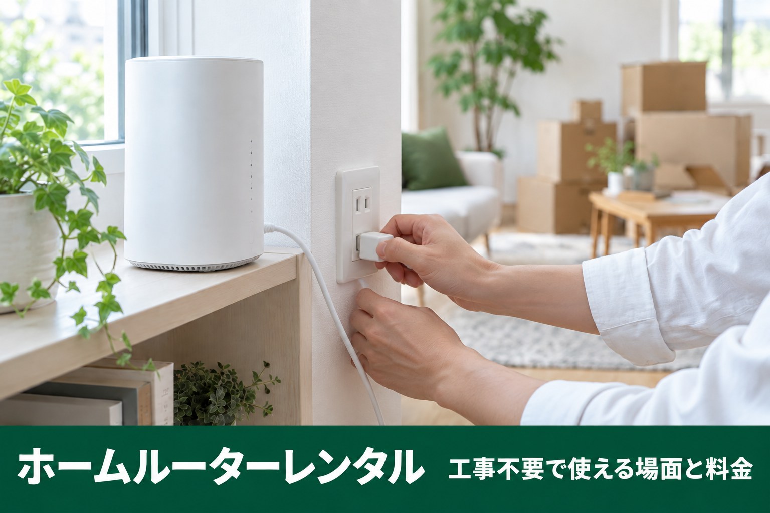 ホームルーターレンタルとは？工事不要で使える場面と料金